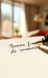 Bonne fin de vacances : écriture sans faute